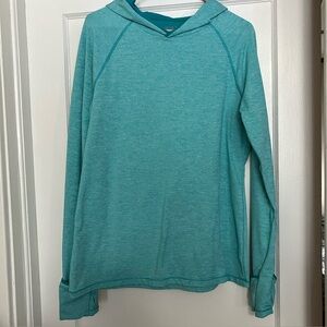 GSX Gander Mountain Womens Lined Knit Hoodie Size L in Teal Green Heather.